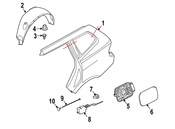 BMW Cover Wheel Housing Rear Left - Genuine BMW 51713400057