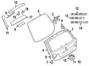 BMW Trunk Lid Sealing - Genuine BMW 51767147043