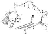 BMW Back Glass Wiper Arm Nut - Genuine BMW 61318363631