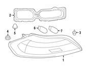 BMW Gasket Rear Light Left - Genuine BMW 63217231239