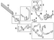 Mercedes Power Steering Pump Bracket - Genuine Mercedes 0004663640