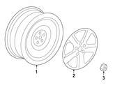 VW Wheel Lug Nut - Genuine VW 7B0601143