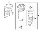 Audi Shock Absorber Bellows Rear (A8 Quattro S8) - Genuine Audi 4H0598001