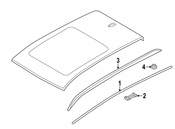 BMW Roof Railing Right (Gloss Black) - Genuine BMW 51138047360