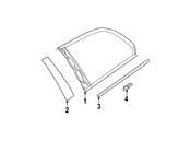 BMW Finisher Side Window Rear Left (Chrom) - Genuine BMW 51368194745