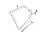 BMW Finisher Side Window Rear Right (Chrom) - Genuine BMW 51372993826