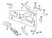 BMW Cover Column C Right (Black) - Genuine BMW 51433428460