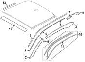 BMW Trim Roof Frame Right - Genuine BMW 51447369836