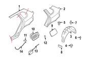 BMW Cover Wheel Housing Rear Right - Genuine BMW 51487248210