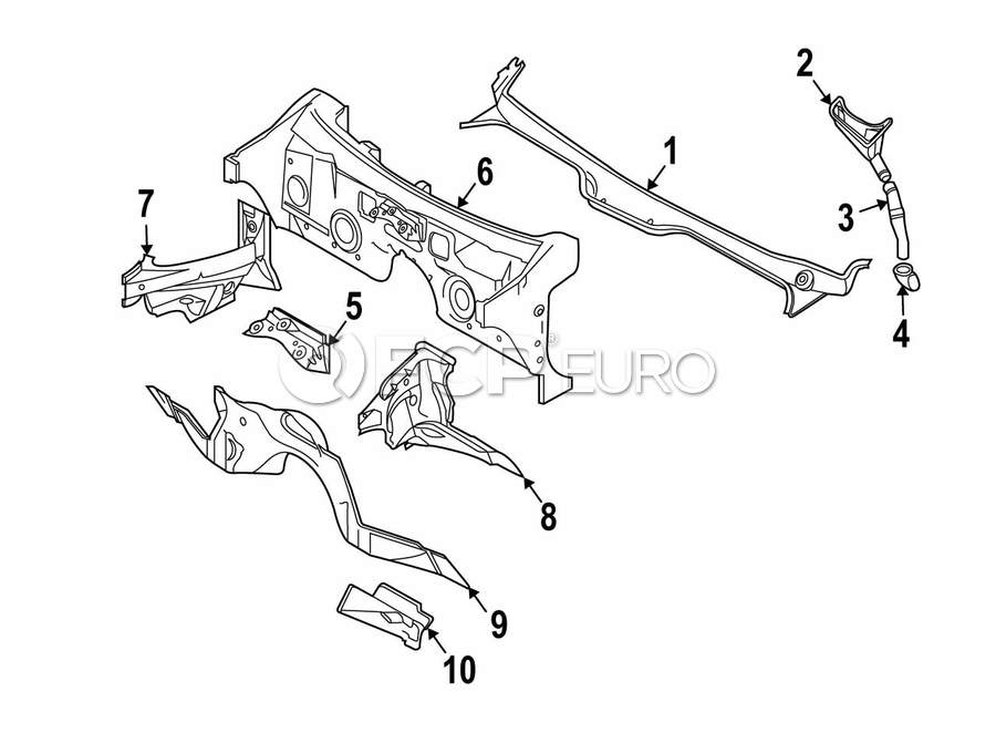 BMW Water Outlet Hose Front - Genuine BMW 51717027043 | FCP Euro