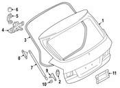 BMW Trunk Lid Gasket - Genuine BMW 51762990474
