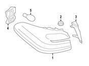 BMW Tail Light Finisher Left - Genuine BMW 63257357983