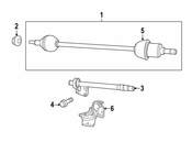 VW CV Intermediate Shaft - Genuine VW 7B0407302