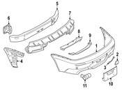 BMW Mount Bumper Rear Left (M) - Genuine BMW 51127898293
