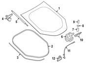 BMW Right Trunk Lid Hinge - Genuine BMW 51247336400