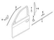 BMW Seal Closing Panel B-Pillar Left - Genuine BMW 51337182279