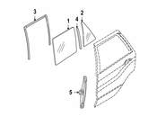 BMW Window Guide Bar Right (Black) - Genuine BMW 51348402578