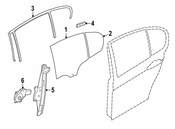 BMW Sealing Window Guide Web Left - Genuine BMW 51357258303