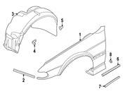 BMW Bracket Covering Wheel Housing Fr. Right - Genuine BMW 51718196464