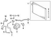 BMW Bracket A-C Compressor (N62N) - Genuine BMW 64557549666