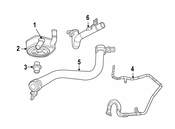VW Engine Coolant Hose - Genuine VW 7B0121065D