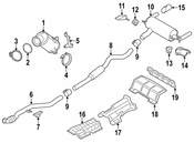 BMW Bracket Primary Catalytic Converter - Genuine BMW 18327643426