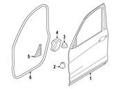 BMW Seal Outer Left Mirror Triangle - Genuine BMW 51337362501
