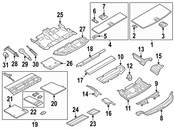 BMW Ret.HookFloor PanelLuggage Comp. Left - Genuine BMW 51476953359