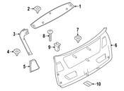 BMW Right Trunk Lid Cover (Beige) - Genuine BMW 51497260050