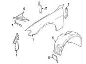 BMW Cover Wheel Housing Front Right - Genuine BMW 51717027448