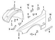 BMW Bracket Covering Wheel Housing Front Le. - Genuine BMW 51718205059