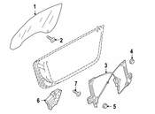 Audi Power Window Motor - Genuine Audi 8J7959802H