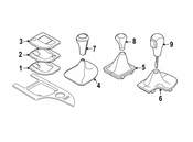 BMW Selector Lever Boot (Black) - Genuine BMW 25167522370