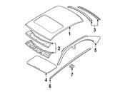 BMW Roof Moulding Left - Genuine BMW 51138195561