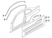 BMW Piping Roof Frame Strip Right - Genuine BMW 51767167602