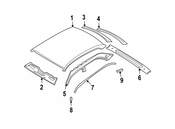 BMW Roof Moulding Prime-Coated Right - Genuine BMW 51137053346
