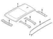 BMW Roof Moulding Left - Genuine BMW 51137358033