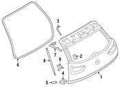 BMW Left Trunk Lid Hinge - Genuine BMW 51247296773