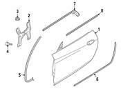 BMW Channel SealingInsideDoor Front Left - Genuine BMW 51337046103