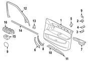 BMW Trim Door Pull Left (Tabak) - Genuine BMW 51416975797