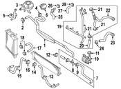 Porsche Engine Coolant Hose - Genuine Porsche 95810635100