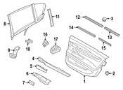 BMW Sun Blind Triangular Window Right - Genuine BMW 51357304346