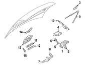 Audi Deck Lid Release Cable (TT TT Quattro) - Genuine Audi 8J7880701A
