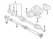 BMW Drive Shaft Assy Rear (L=1321Mm) - Genuine BMW 26107630377
