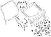 BMW Wedging Rear Lid Left - Genuine BMW 51247342901