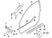 BMW Cover Column B Right (Sky Grey) - Genuine BMW 51437070262