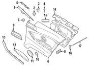 BMW Trim Belt Handover Right (Black) - Genuine BMW 51437352396