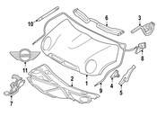 Mini Cooper Hood Release Cable - Genuine Mini 51231491315