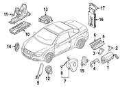 VW Air Bag Module Right (Eos) - Genuine VW Audi 1Q0880242F