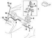 Audi Convertible Top Strut Left (TT TT Quattro) - Genuine Audi 8N7871795A